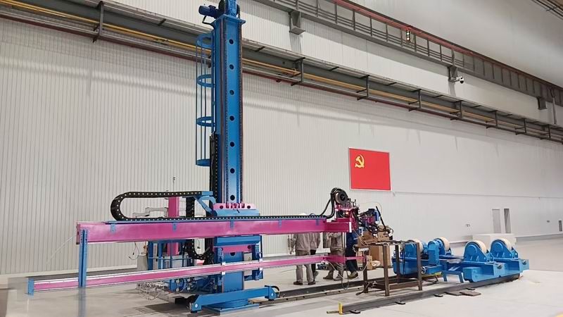 双枪深熔氩弧焊接设备使用现场