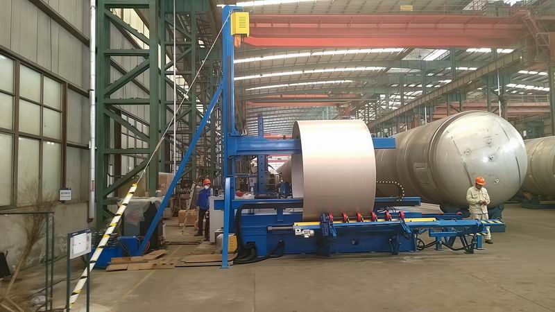 开启式内纵缝深熔氩弧焊专机使用现场